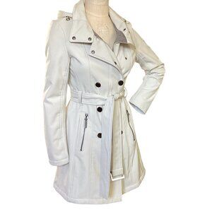 Calvin Klein Hooded Trench Coat XS Water Wind Resistant 75N